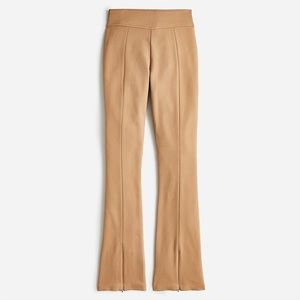 NWT J Crew Petite Flare Leg Trouser in Italian Ponte in Soft Brown